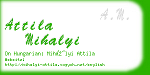 attila mihalyi business card